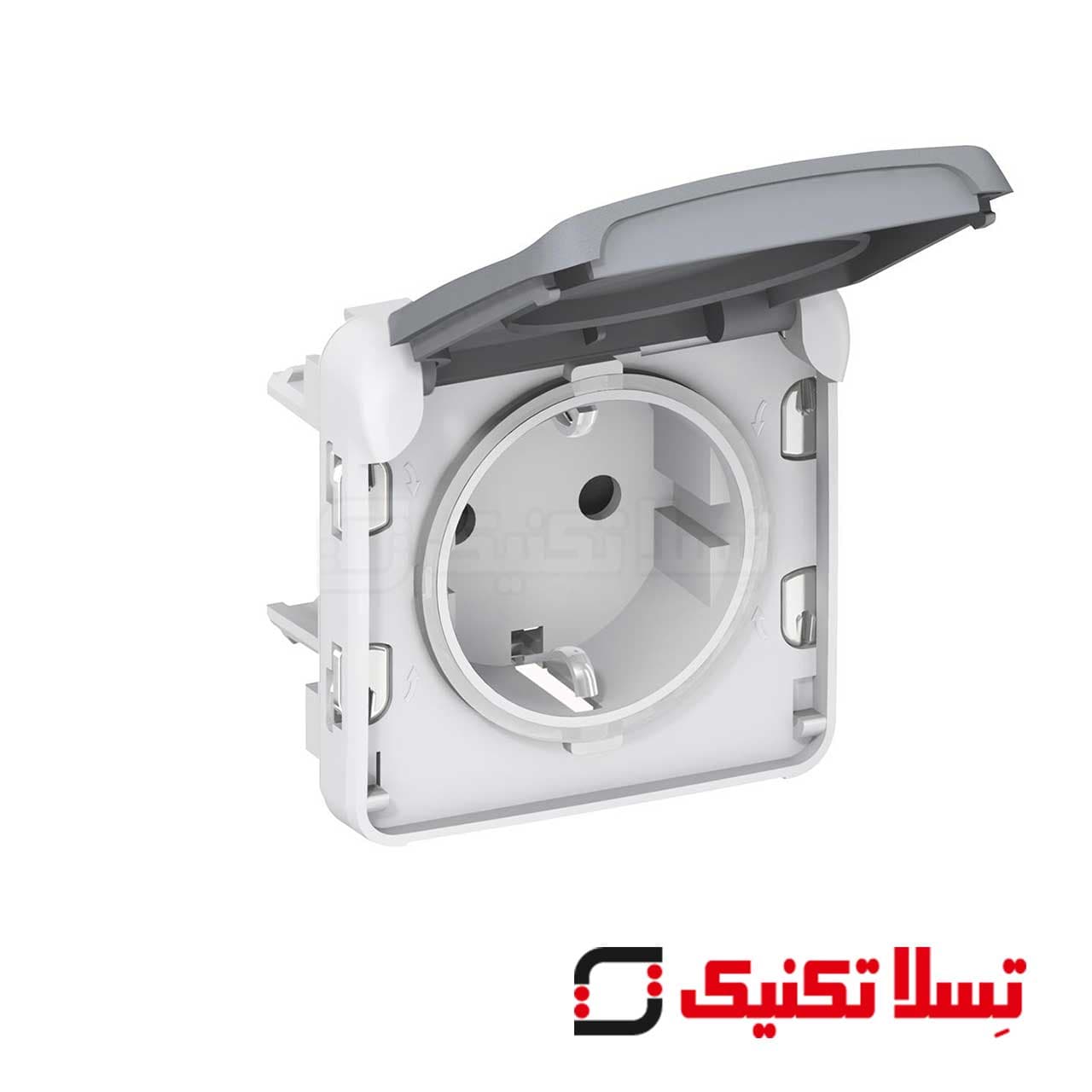 پریز برق توکار خاکستری لگراند پلکسو