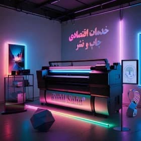 پرینت رنگی گلاسه و کتان — تصویر ۳