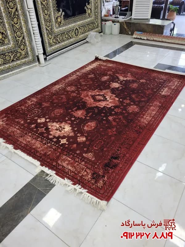 فرش وینتیج سنتی طرح سلطان آباد 1200 شانه زمنیه رناسی — تصویر ۸