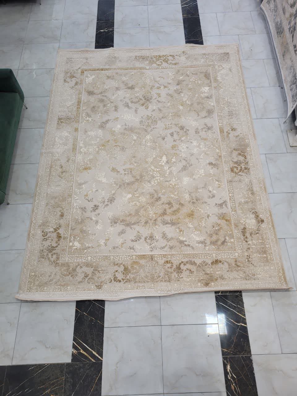 فرش وینتیج زمنیه موکا 1200 شانه افشان — تصویر ۶