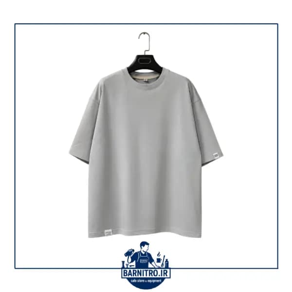 تیشرت طوسی قواره باکسی — تصویر ۲