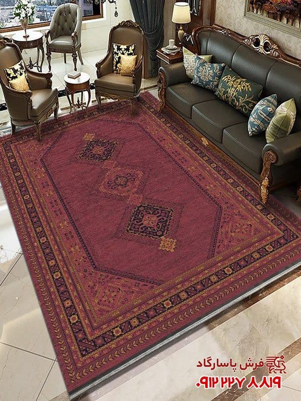 فرش بلوچی قرمز 700 شانه تراکم 2550 اکرولیک 791 — تصویر ۴