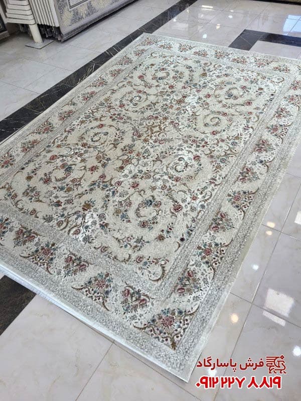 فرش کرم افشان 700 شانه وینتیج طرح تیام