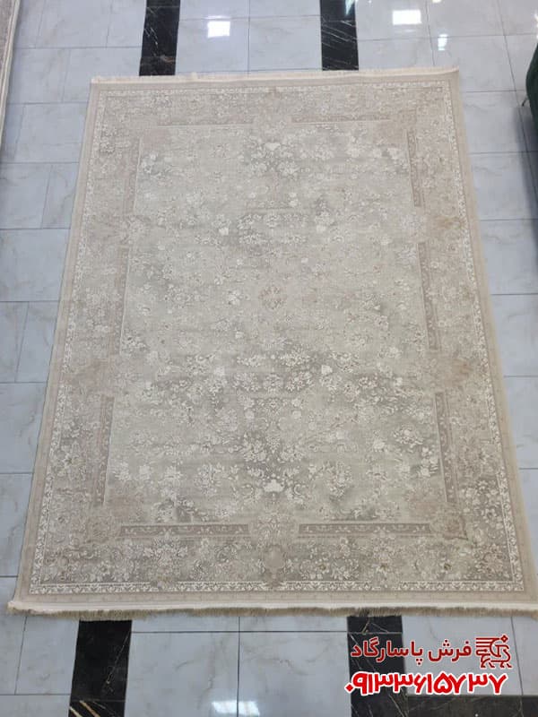 فرش کرم نسکافه ای 1200 شانه وینتیح افشان — تصویر ۷