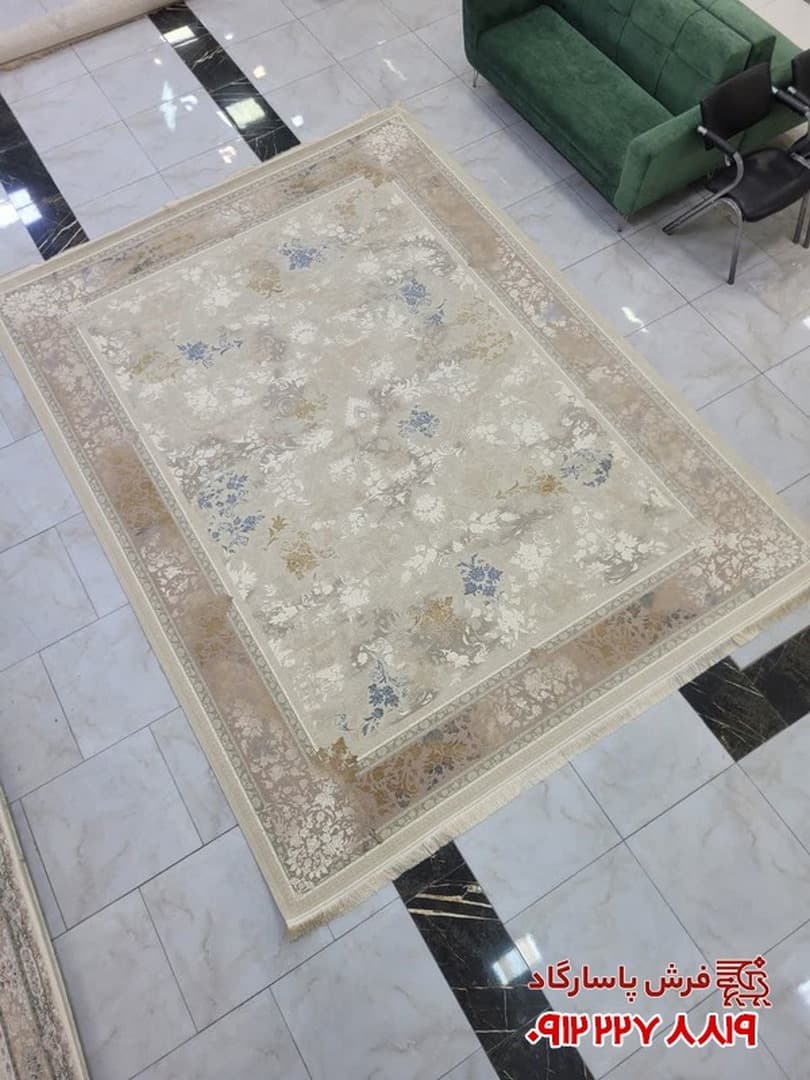 فرش افشان مدرن 1200 شانه گل برجسته