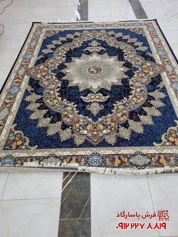 طرح آروانا 700 شانه سرمه ای فرش دیزاین 1200 شانه — تصویر ۹