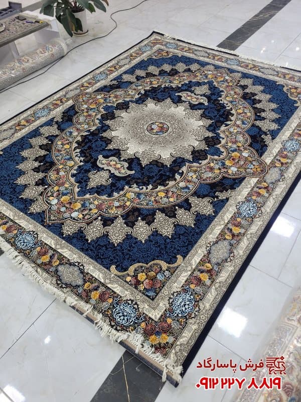 طرح آروانا 700 شانه سرمه ای فرش دیزاین 1200 شانه