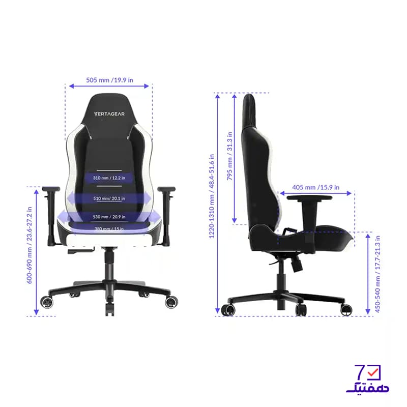 صندلی Vertagear SL3800 – Burgundy Red — تصویر ۶