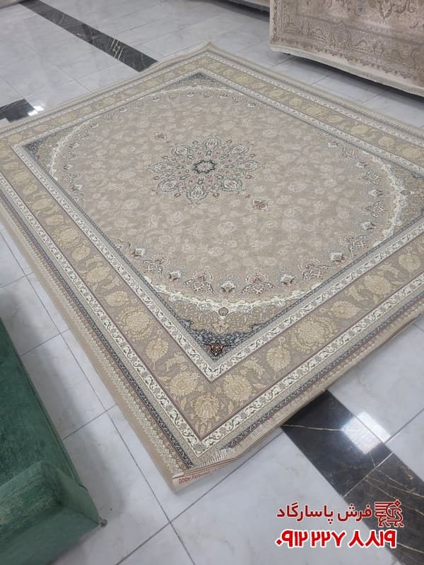 فرش طوسی 1500 شانه تراکم 4500 مدل سینا — تصویر ۴