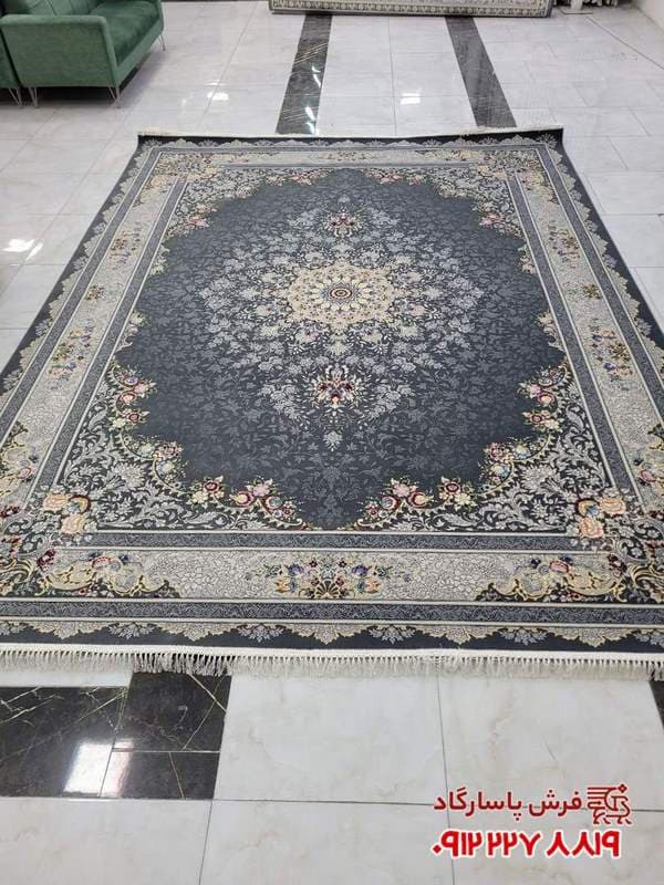 فرش ماشینی رنگ دودی مدل دنیز 700 شانه تراکم 2550 — تصویر ۴