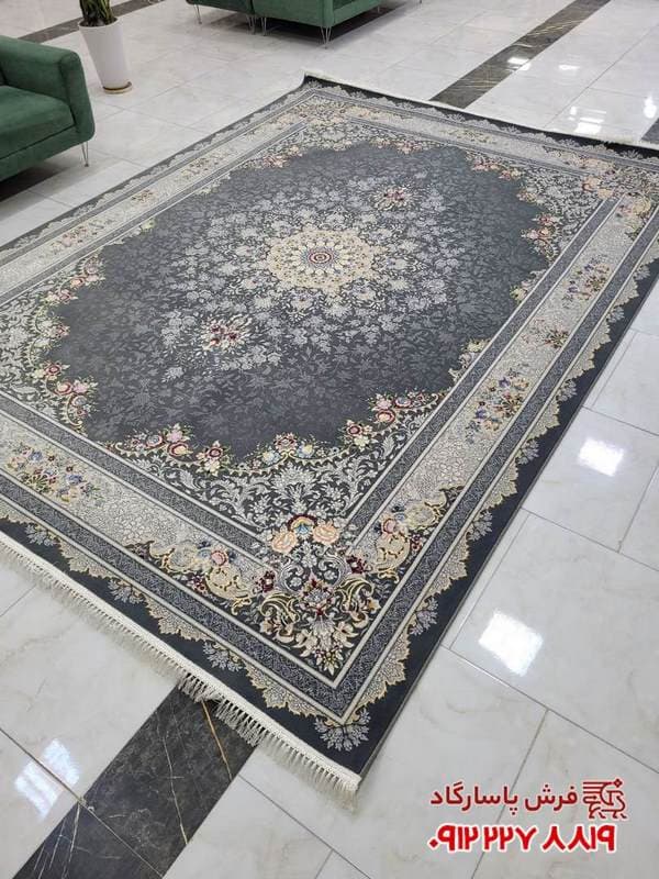 فرش ماشینی رنگ دودی مدل دنیز 700 شانه تراکم 2550