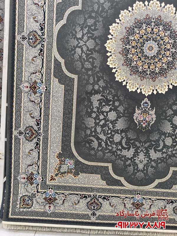 فرش کویر دودی 700 شانه وینتیج طلایی — تصویر ۳