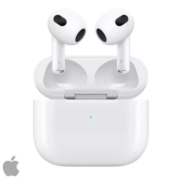 هدفون بی سیم اپل مدل AirPods 3 همراه با محفظه شارژ