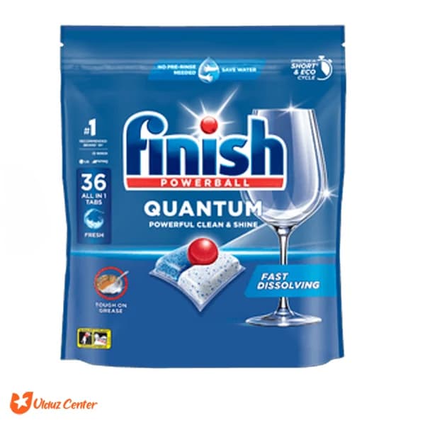 قرص ماشین ظرفشویی فینیش مدل Quantum بسته 36 عددی — تصویر ۴