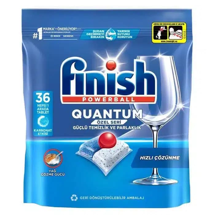 قرص ماشین ظرفشویی فینیش مدل Quantum بسته 36 عددی — تصویر ۶