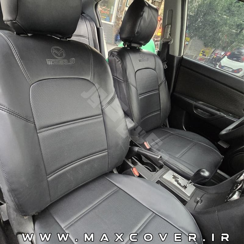 روکش صندلی مزدا 3 Mazda چرم مشکی خارجی اصلی شرکتی — تصویر ۲