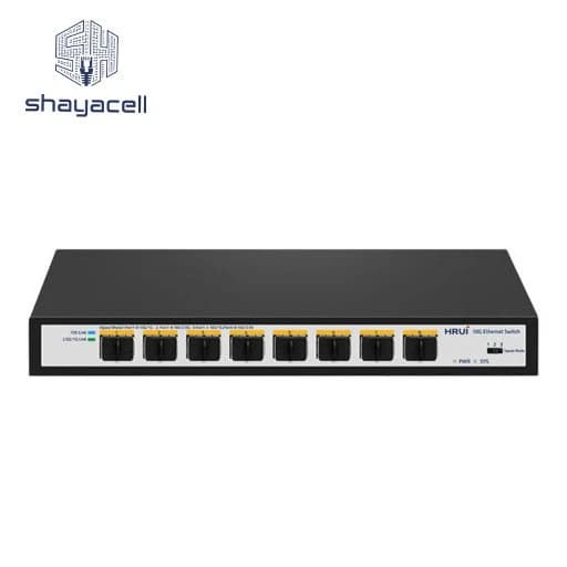 سوئیچ شبکه فیبر نوری مدیریتی تحت وب HRUI مدل HR-SWTGW2C8F — تصویر ۲