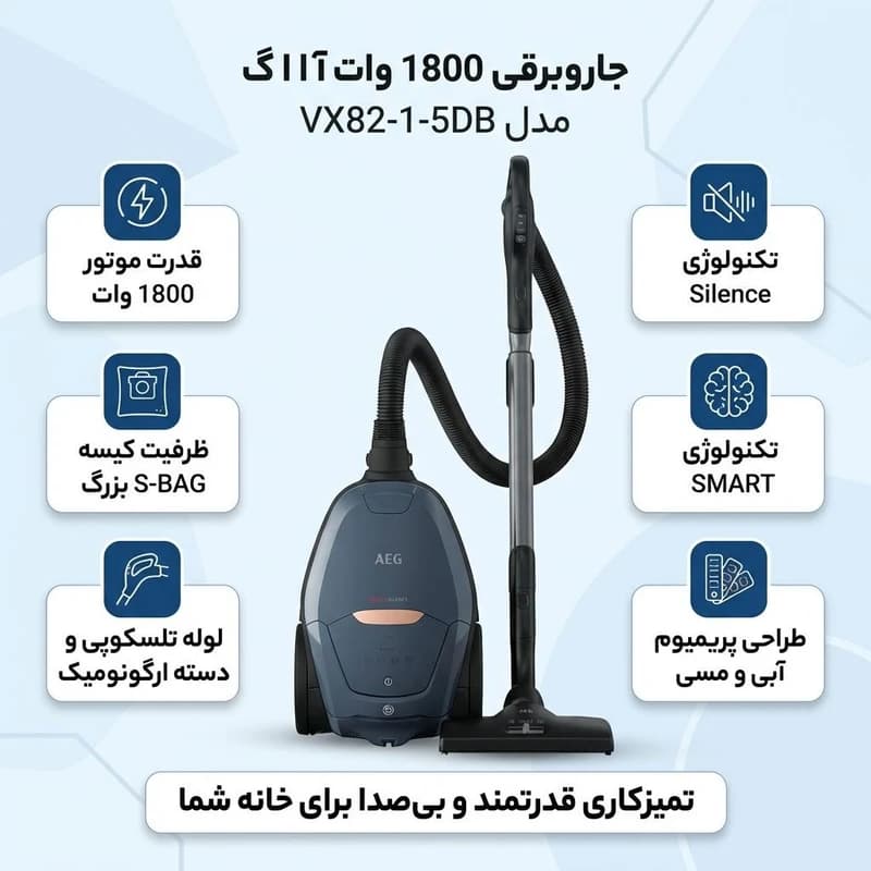 جاروبرقی AEG کد VX-825DB — تصویر ۳