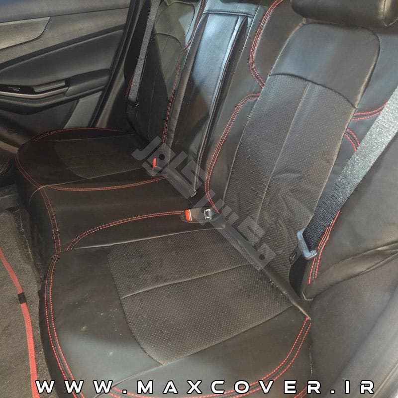 روکش صندلی چانگان Changan CS55 چرم و پارچه مشکی — تصویر ۹