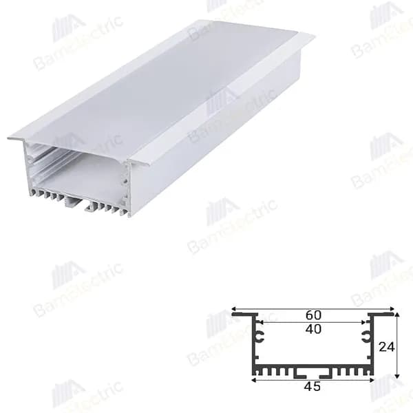 پروفیل لاینر روشنایی کد 23 رویه 60 میل