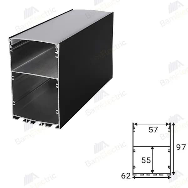پروفیل لاینر روشنایی کد 20 رویه 60 میل — تصویر ۲