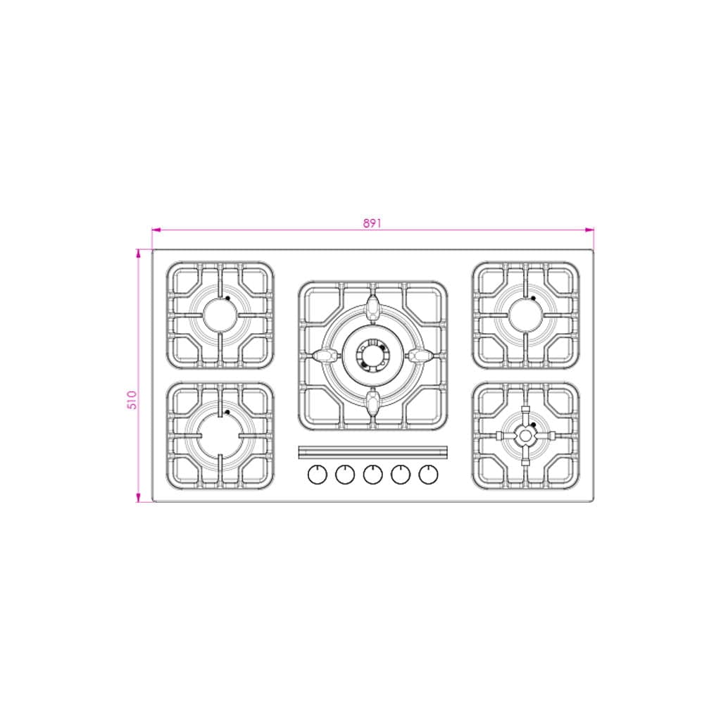 گاز کن مدل Multi step 523M-استیل – ایتالیایی — تصویر ۴