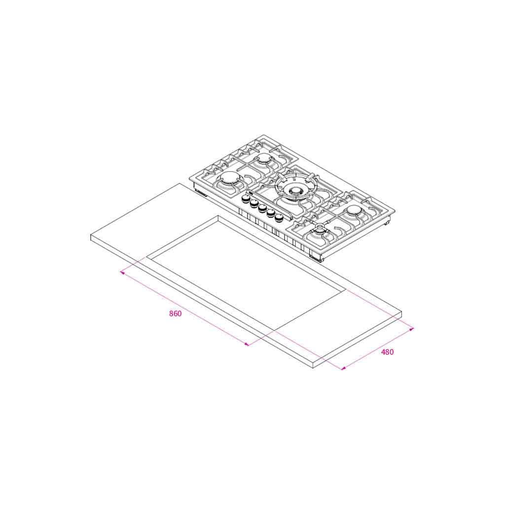 گاز کن مدل Imultistep-518S-5 ایتالیایی — تصویر ۳