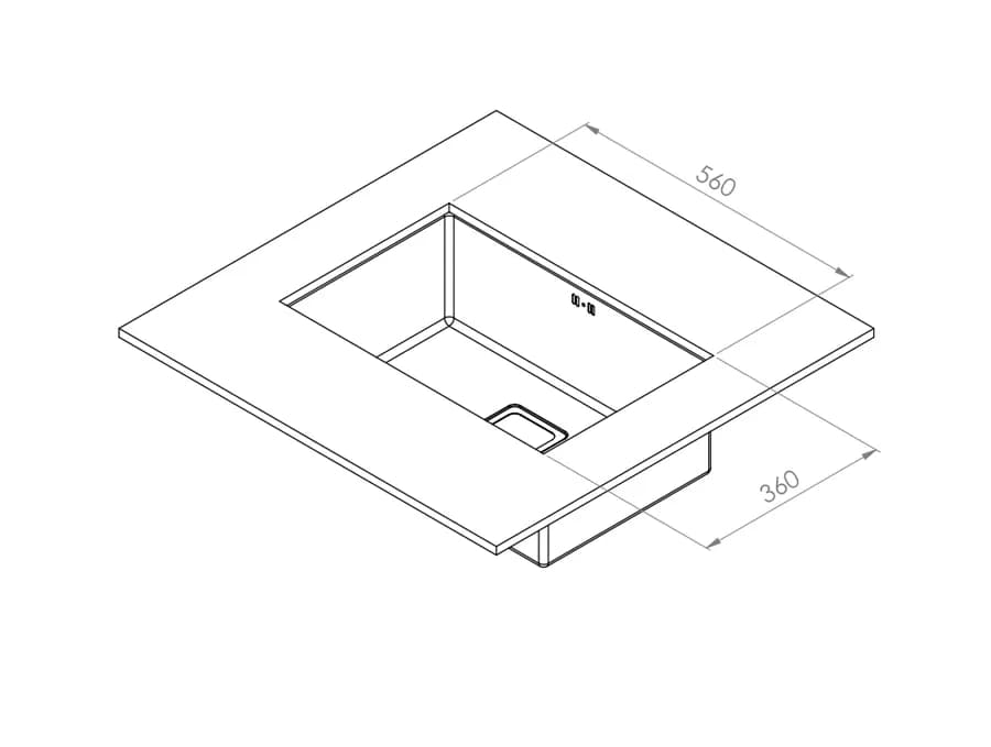 سینک زیرکابینتی مدل A4060 کن — تصویر ۸