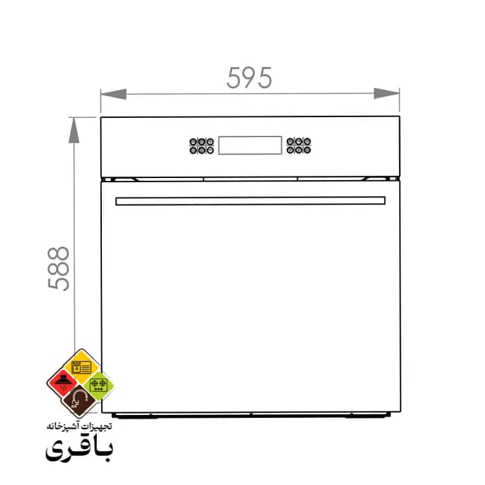 فر توکار برقی E6598M کن — تصویر ۸