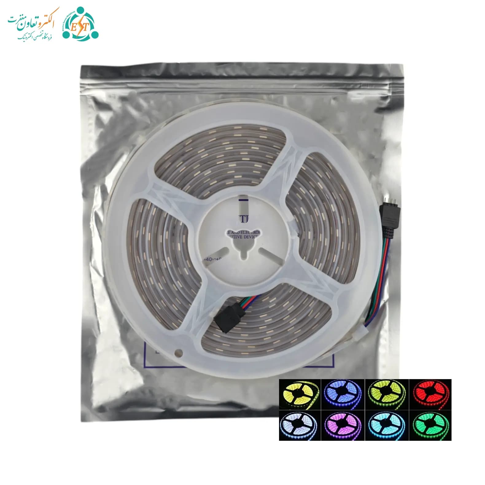 ریسه نواری RGB روکش‌دار 12 ولت ضد آب IP68 مناسب لاین استخری