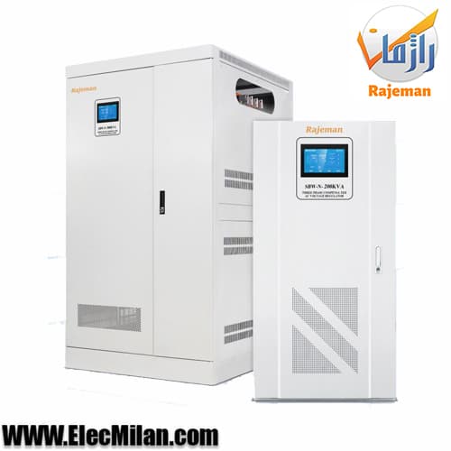 استابلایزر راژمان سه فاز 150KVA سرووموتوری ستونی مدل SBW-150KVA — تصویر ۳