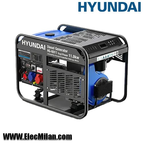 موتور برق دیزلی هیوندای سه فاز/تکفاز مدل HG-6011 — تصویر ۲