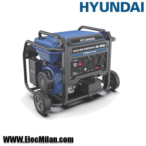 موتور برق بنزینی هیوندای تکفاز مدل HG-8686 PRO