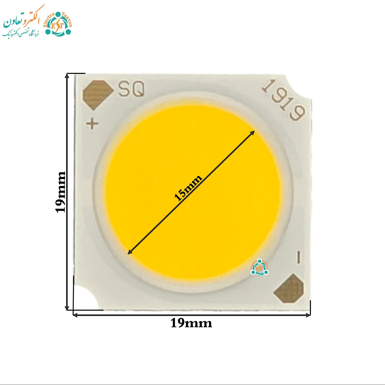 پک چیپ LED ریلی 30 وات 19×19 به‌همراه درایور — تصویر ۳