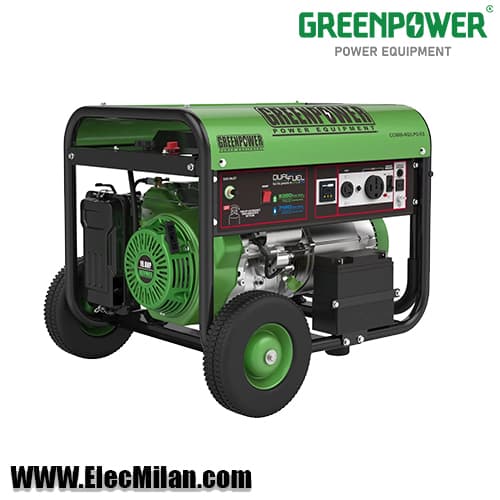 موتور برق گازسوز گرین پاور تکفاز مدل CC9000-NG/LPG-ES — تصویر ۲