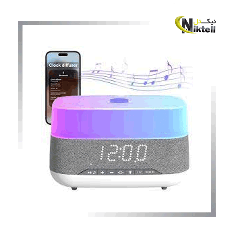 دستگاه بخور سرد آروما مدل Aroma Diffuser با اسپیکر و ساعت