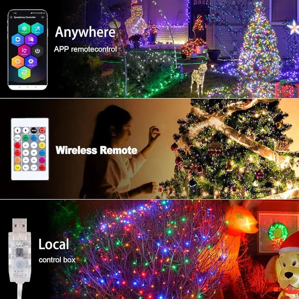 ریسه RGB گیمینگ هوشمند با اتصال USB و بلوتوث – با رقص نور حساس به صدا — تصویر ۵