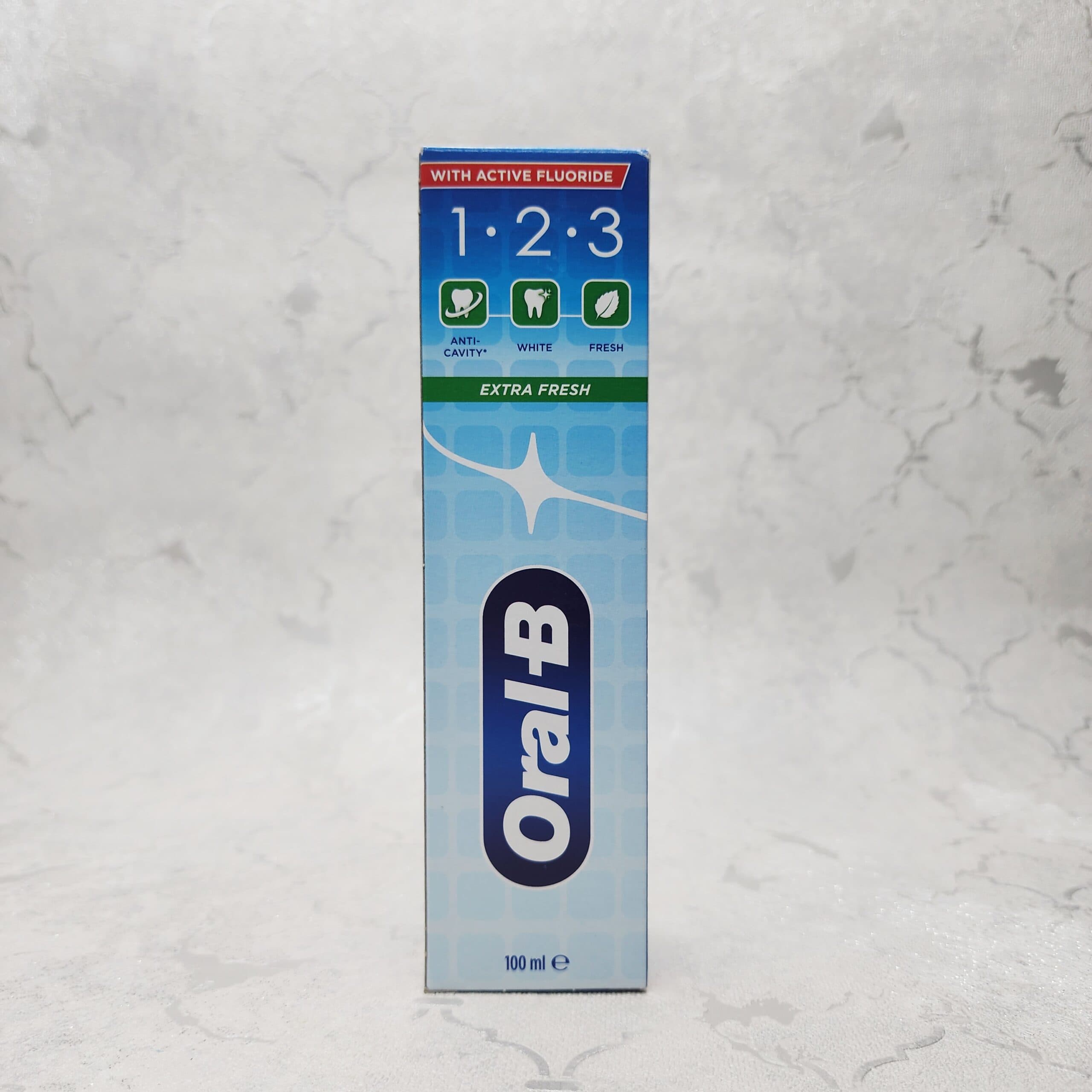 خمیر دندان اورال بی ORAL-B MINT 1.2.3 EXTRA FRESH حجم100میل
