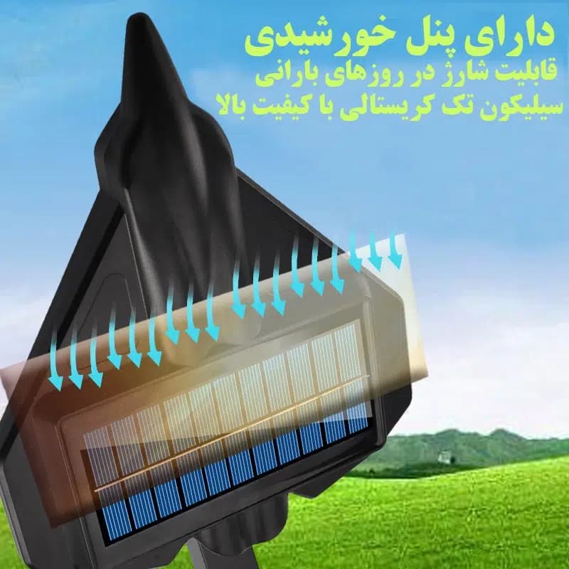 چراغ دیواری خورشیدی سنسوردار مدل HB_J16 ضدآب — تصویر ۶