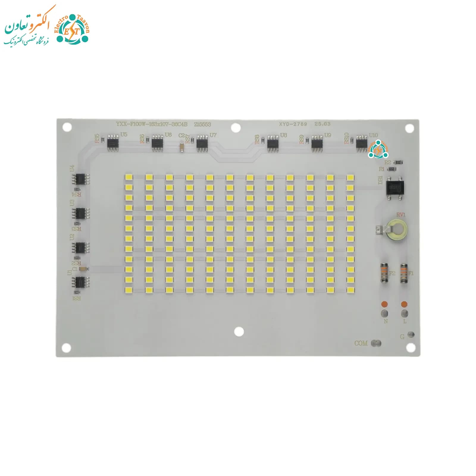 ال ای دی بلالی 100 وات 220 ولت SMD سفید مهتابی مدل — تصویر ۸