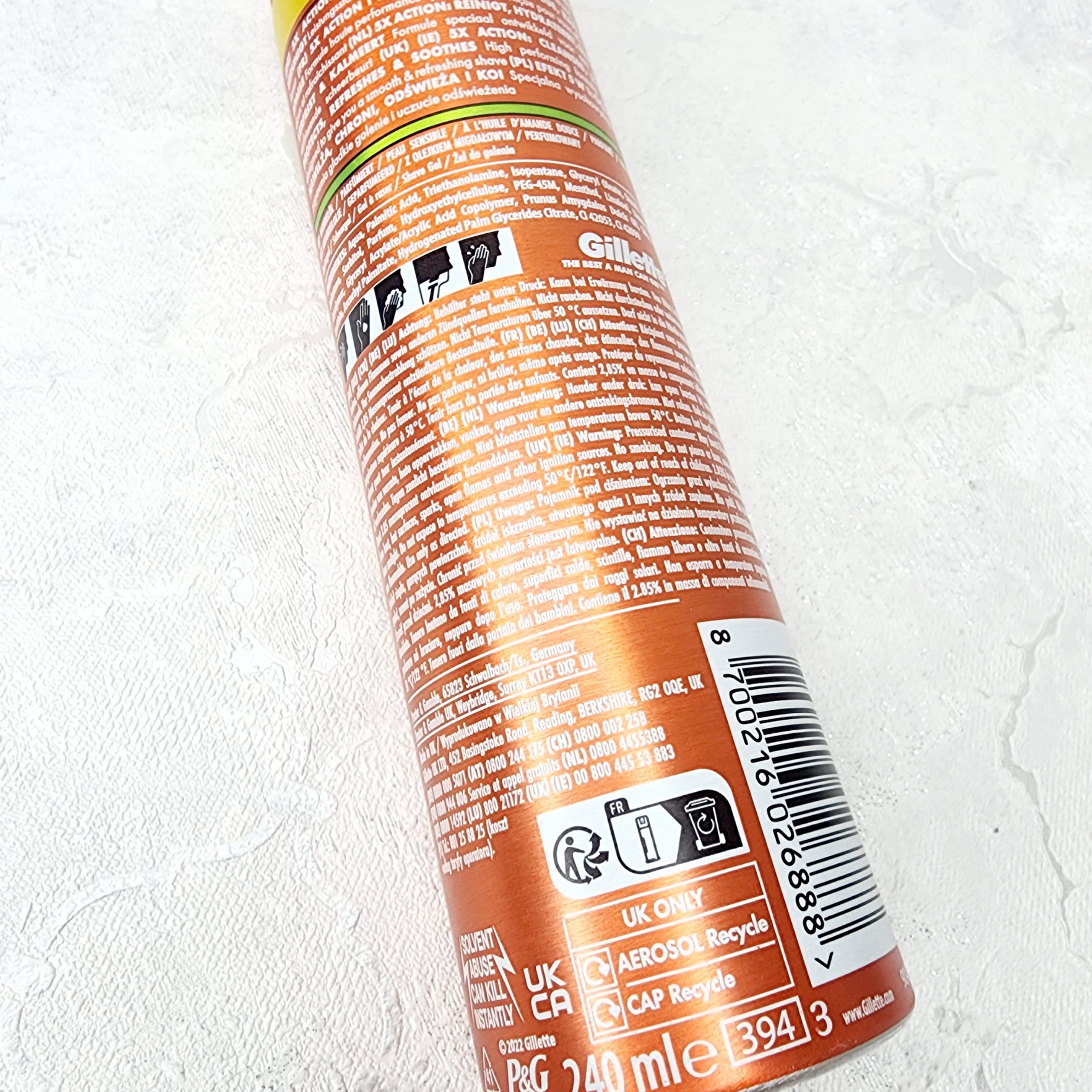 ژل اصلاح ژیلت فیوژن5 Gillette Fusion7 — تصویر ۴