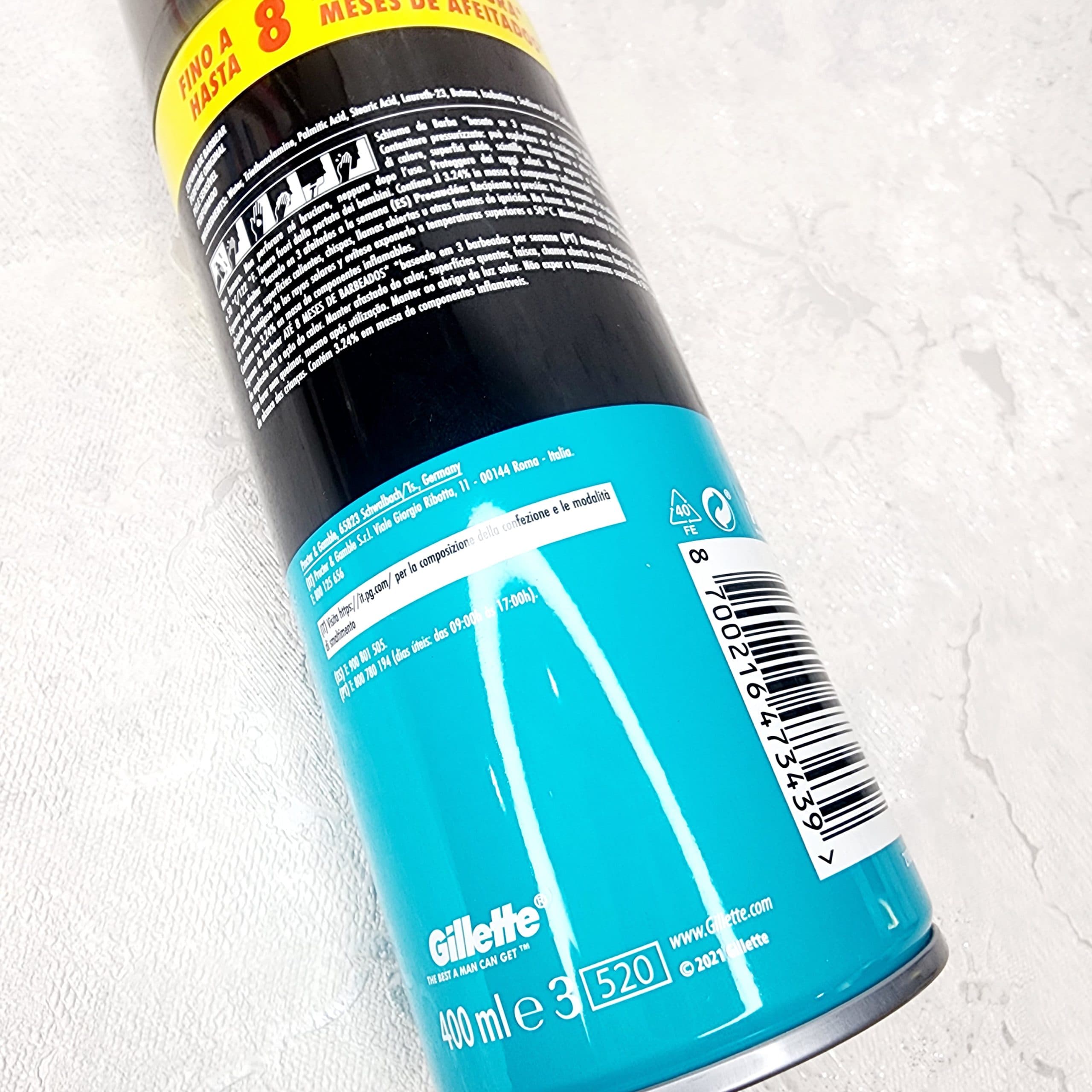 فوم اصلاح ژیلت مناسب پوست حساس حجم 400 میل — تصویر ۴