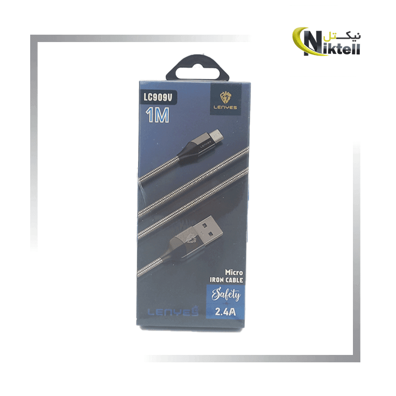 کابل شارژ میکرو لنیس فلزی مدل LC909V