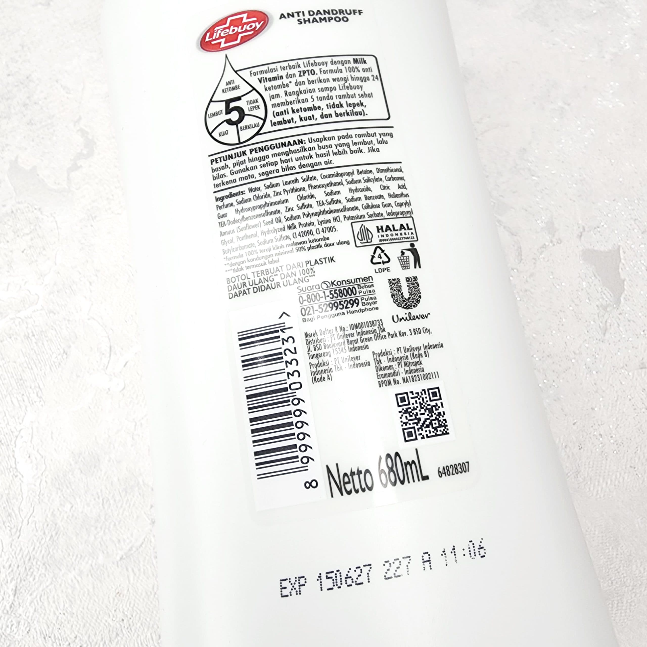 شامپو سر لایف بوی Lifebuoy مدل Anti Ketombe — تصویر ۴