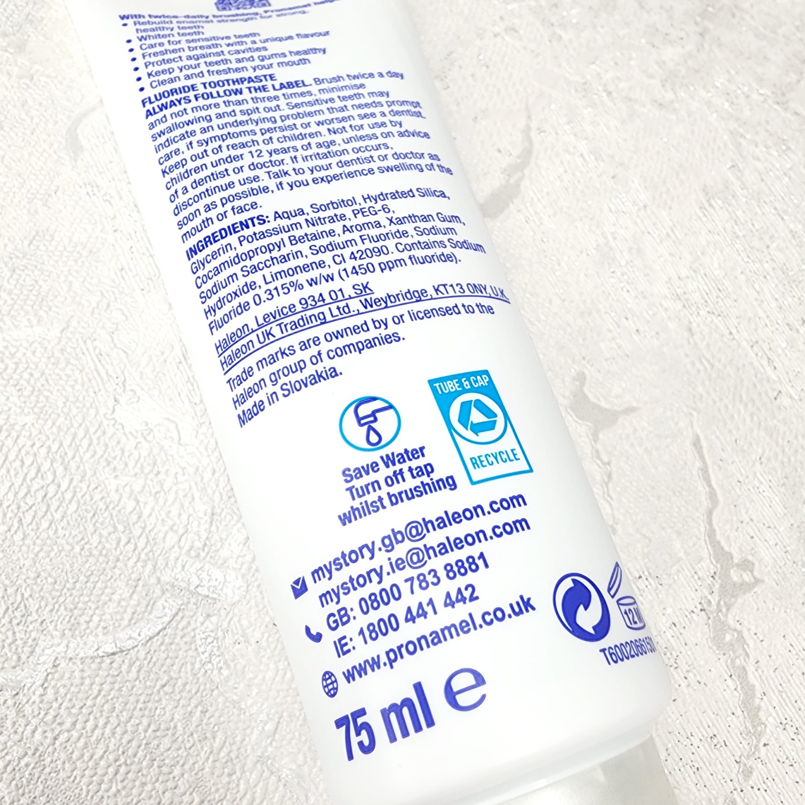 خمیر دندان سفید کننده ملایم پرو نامل pronamel سنسوداین مدل gentle whitening — تصویر ۴