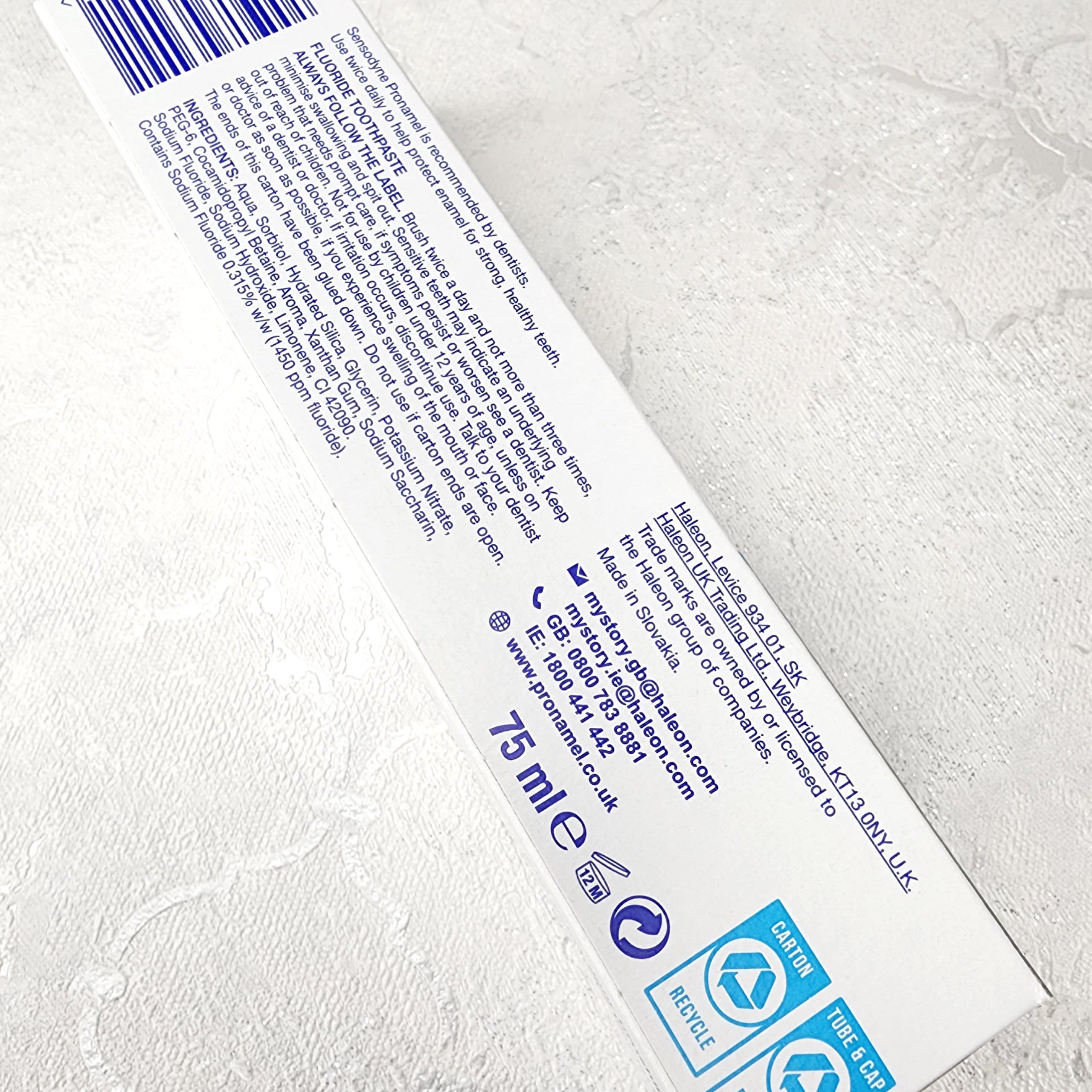 خمیر دندان سفید کننده ملایم پرو نامل pronamel سنسوداین مدل gentle whitening — تصویر ۶
