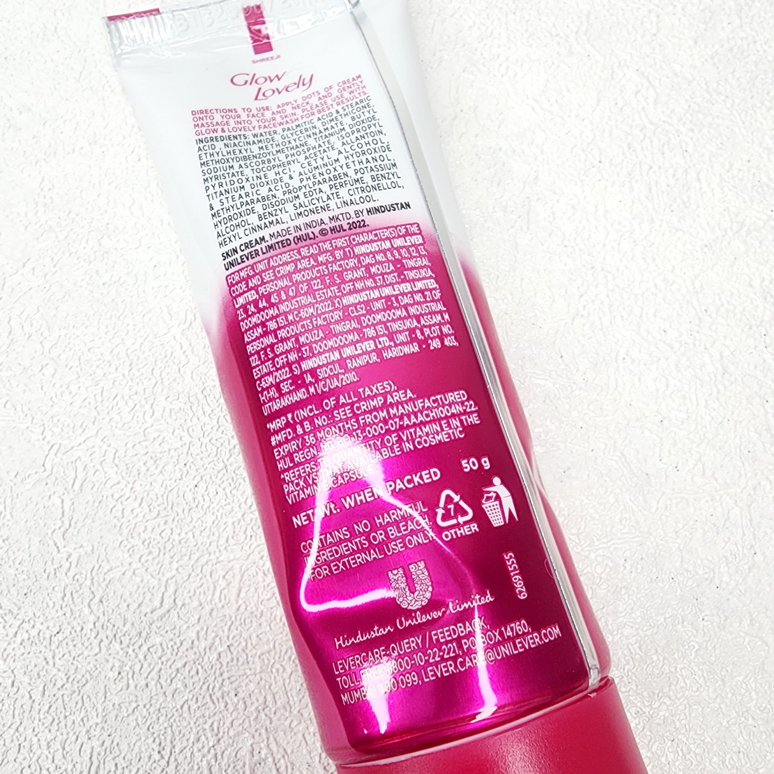 کرم کپسولی روشنکننده و ضد لک Glow & Lovely مدل Advanced Multi Vitamin وزن 50 گرم — تصویر ۷