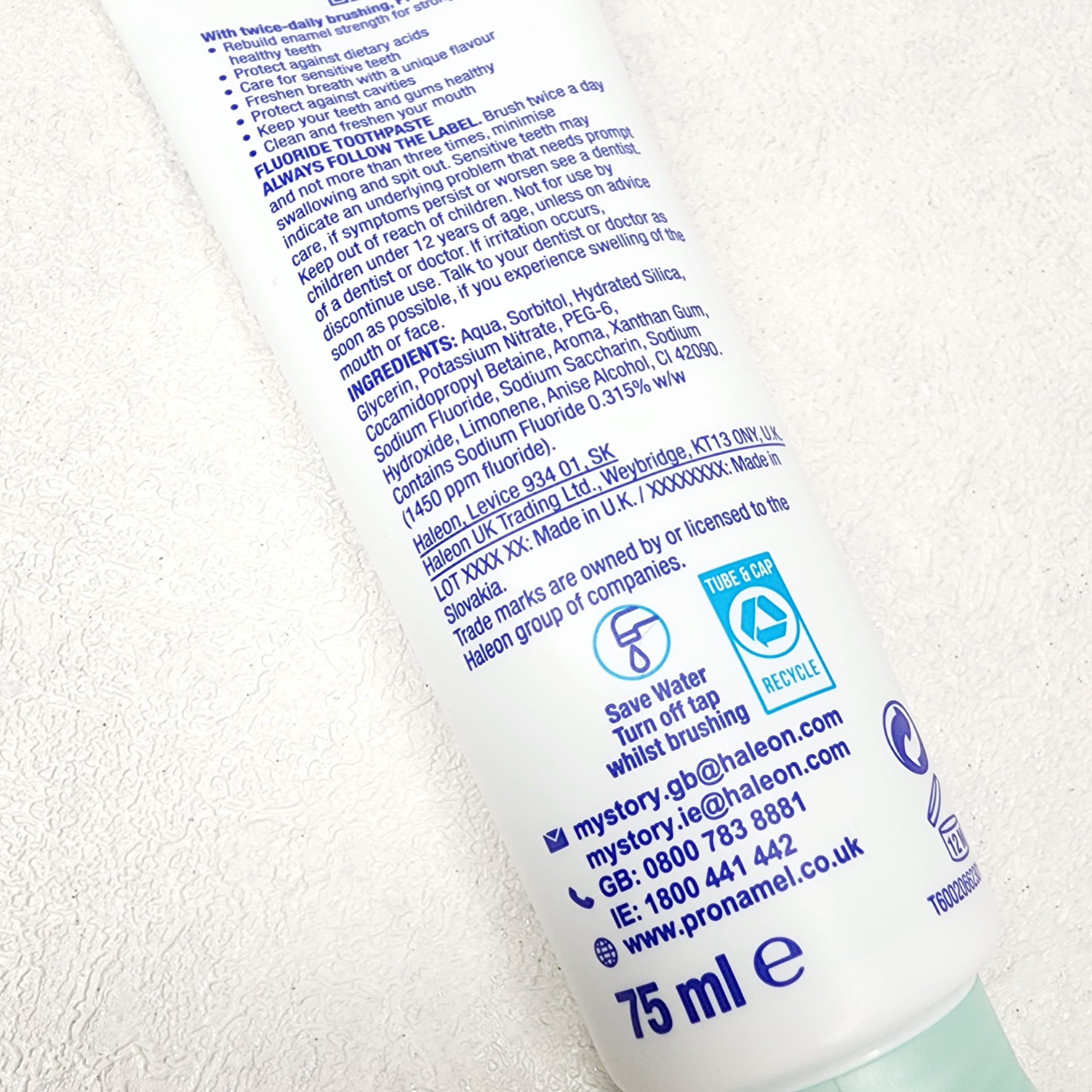 خمیردندان مراقبت روزانه سنسوداین پرونامل Sensodyne Pro Namel حجم 75 میلی لیتر — تصویر ۴