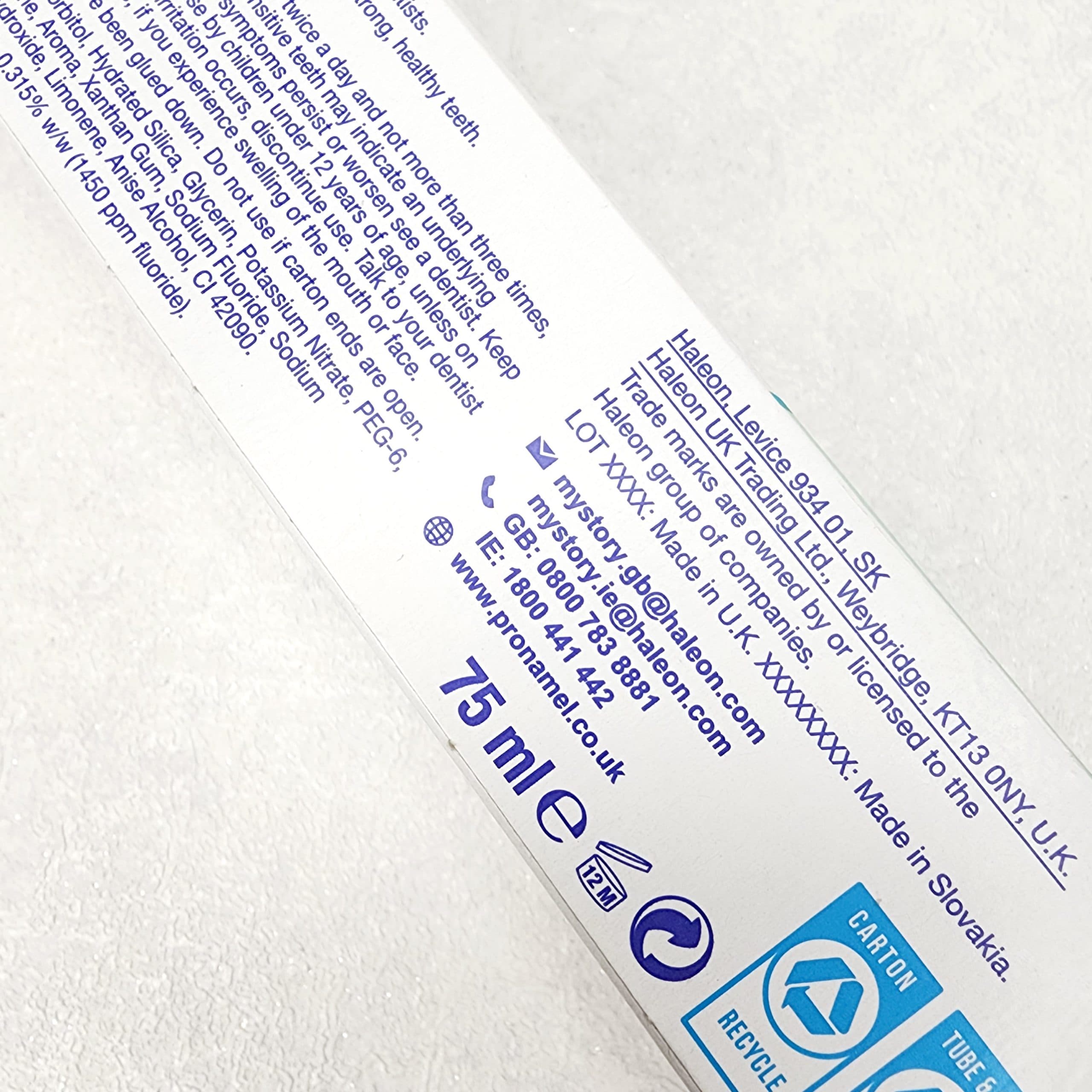 خمیردندان مراقبت روزانه سنسوداین پرونامل Sensodyne Pro Namel حجم 75 میلی لیتر — تصویر ۵