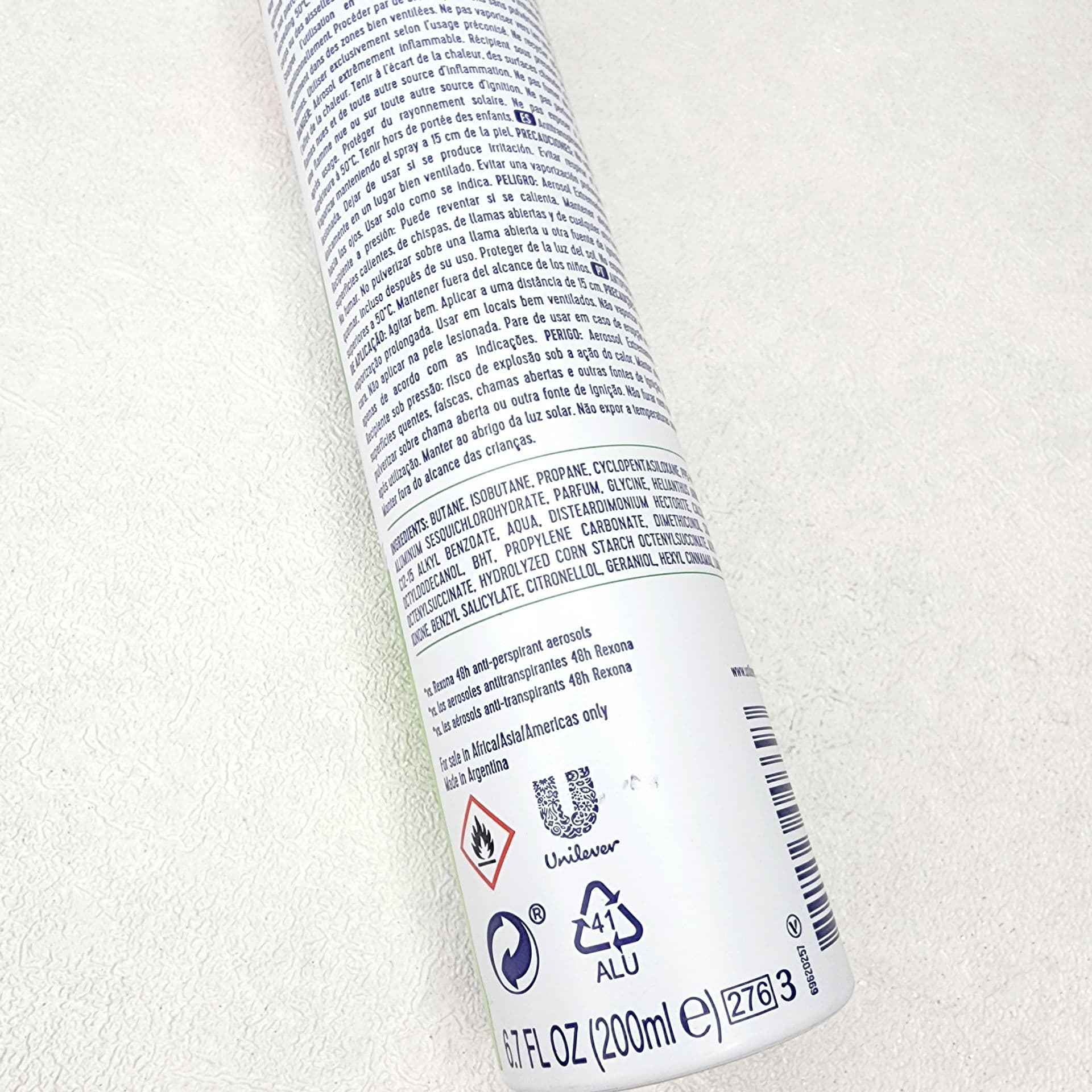 اسپری ضد تعریق رکسونا آرژانتینی Rexona مدل BAMBOO& ALOE VERA — تصویر ۱۰